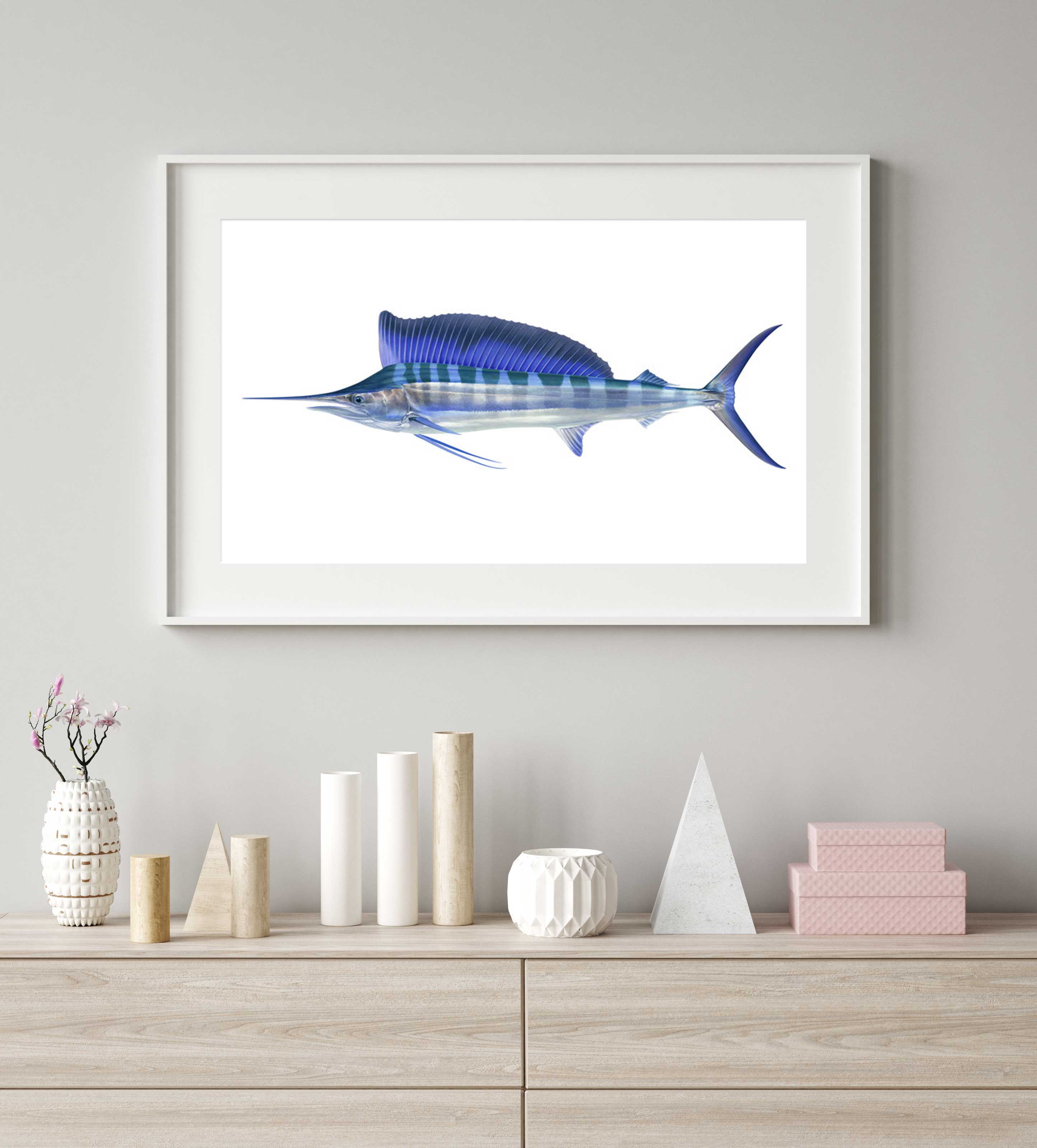 Top quality print of the Juvenile Black Marlin