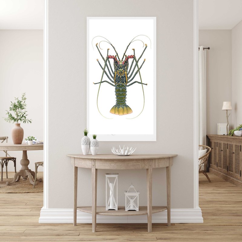 High quality print in decor of the Painted Rock Lobster by Roger Swainston